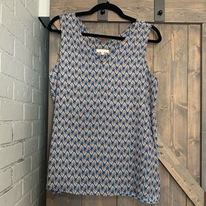 Pleione leaf pattern tank top